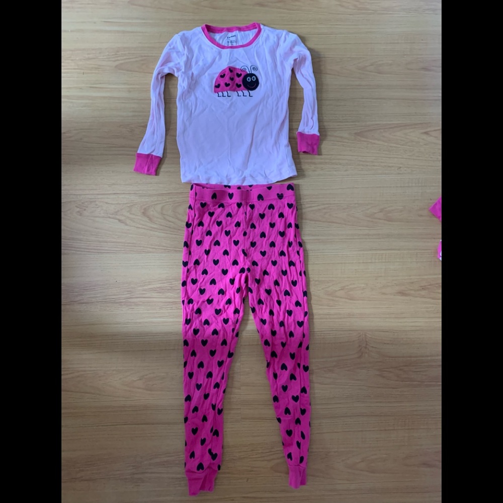 Leveret Ladybug Size 8 Pajamas